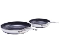 Lot de poêles GreenPan Premiere argentées 20 cm + 28 cm, antiadhésives et allant au four