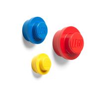 Lot de porte-manteaux rouge, bleu et jaune