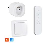 Lot de Prise intérieure 3680W connectée (Wifi + Radio fréquence) + Interrupteur ON/OFF + Télécommande Sans Fil compatible
