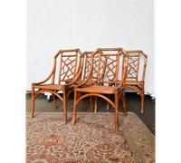 Lot de quatre chaises en rotin n°1146