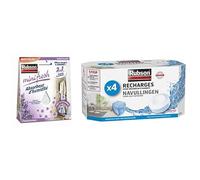 Lot de Recharges Rubson - Tab Basic, Recharges anti-humidité et anti-odeur neutres, 4 recharges & Minifresh Absorbeur d’Humidité en sachet, spécial placards, Absorbeur d’odeur 2 sachets parfum lavande de 50 g