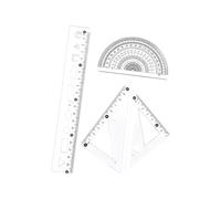 Lot de règles portables, transparentes, 20 cm | 4 outils de mesure et de dessin fins pour trousse à crayons, devoirs et salles de classe