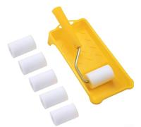 Lot de rouleaux de peinture de 5,1 cm avec 6 housses en éponge haute densité et plateau en plastique pour une peinture murale lisse, des retouches détaillées et des projets de décoration d'intérieur