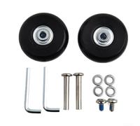 Lot de roulettes de rechange 50 mm à double roulement silencieux 50 mm | Design à double roulement, silencieux, absorbant les chocs, 50 mm de diamètre, rotation flexible à 360° (64 mm x 18 mm)