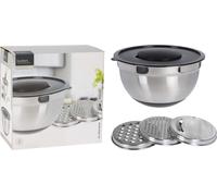Excellent Houseware Bol en acier inoxydable avec jeu de râpe, Ø 27 cm