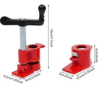 Lot de serre-joints à serrage rapide - Serre-joints en fonte de 1,9 cm (3/4 pouce) - Pour usage intensif - Réglables - Pour le collage du bois, les armoires, les cadres - 6 pièces