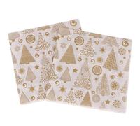 Lot De Serviettes De Table Jetables, Lot De 20 Pièces, En Tissu Pour Arbre De Noël, Décoration De Fête Festive