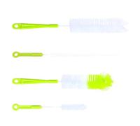 Lot de Set de Brosses à Bouteille à Long Manche, Nettoyage Profond | PP Plastique et Nylon, Tête Unique, Légère et Soignée, pour Parois Intérieures, Fonds, Gobelets