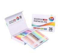 Lot de stylos à encre gel pour peinture acrylique, marqueurs rétractables avec pointe de 1 mm - Pour l'école, les travaux manuels, les croquis, le journal, l'écriture, le dessin, le gribouillage