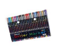 Lot de stylos à paillettes, marqueurs artistiques à double extrémité, 48 | Stylos de coloriage pour dessin, utilisation, journaux et croquis, tâches de dessin quotidiennes, utilisation créative