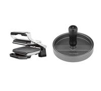 Lot de Tefal Optigrill GC705D | gril de contact intelligent | 6 programmes automatiques + presse à hamburger Tefal K18511, fonte d'aluminium