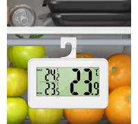 Lot de thermomètres numériques, hygromètre d'intérieur avec écran LCD, moniteur d'humidité à double température, mémoire minimale maximale, pour réfrigérateur domestique (blanc)