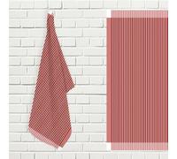 Lot de torchons de cuisine coton KENT rouge et blanc, par Soleil d'ocre