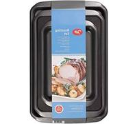 Lot de trois poêles à frire - ensemble de 3 poêles à frire avec revêtement antiadhésif - poignées ergonomiques - diffusion optimale de la chaleur - aliments se détachent facilement - compatibles avec 