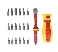 Lot d'embouts de tournevis magnétiques 18 en 1 1000 V isolés cruciformes Torx en acier chromé vanadium pour électricien professionnel