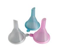 Lot d'entonnoirs en PP, Entonnoir général 3/5 pièces, multicolore ABS, petit distributeur de parfum, liquide cuisine(3pcs-transparent)