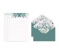 Lot d'enveloppes avec 4 feuilles de papier à lettres pour fête de mariage, remise de diplôme, fête prénatale, invitations de remerciement, kit d'enveloppes Wri pour Noël