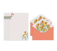 Lot d'enveloppes avec 4 feuilles de papier à lettres pour fête de mariage, remise de diplôme, fête prénatale, invitations de remerciement, kit d'enveloppes Wri pour Noël