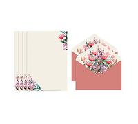 Lot d'enveloppes avec 4 feuilles de papier à lettres pour fête de mariage, remise de diplôme, fête prénatale, invitations de remerciement, kit d'enveloppes Wri pour Noël