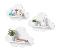 Lot d'étagères suspendues - Étagère murale décorative en WPC - 3 pièces - Décoration esthétique moderne pour la chambre - Étagère organisatrice créative - Présentoir sympathique