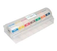 Lot d'étiquettes alimentaires solubles code couleur avec distributeur 50 mm Vogue Multicolore G