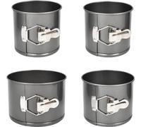 Lot d'inserts pour moules à pâtisserie en acier inoxydable de haute qualité avec revêtement antiadhésif - Résistants aux fuites, ronds, 12 cm, 14 cm, 16 cm, 18 cm - Profondeur de l'eau : 10 cm.