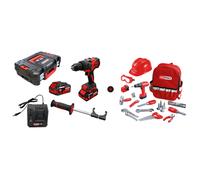 Lot d'une perceuse-visseuse sur batterie et d'un sac à dos avec outils pour enfant - KSTOOL - 515.4730F-A1