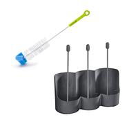 Lot égouttoir à bouteilles et brosse spéciale bouteille