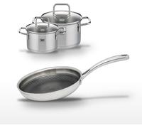 Lot Faitout 16cm & 20cm et Poêle 24cm Elo Relief Evolution