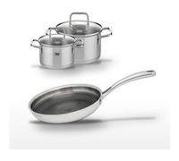 Lot Faitout 16cm & 20cm et Poêle 24cm Elo Relief Evolution Inox
