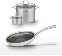 Lot Faitout 26cm & 16cm Elo Relief Evolution avec Poêle 24cm