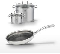 Lot Faitout 26cm & 20cm et Poêle 24cm Elo Relief Evolution