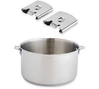 Lot faitout tout inox 24 cm 5,9 L et 2 anses amovibles Clips'Inox Mathon