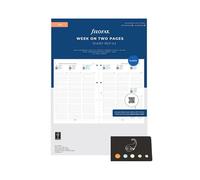 Lot Filo Recharge Civile 2027 Verticale A4 Français 1 Semaine sur 2 Pages Compatible avec Filofax + 1 Index Adhésif Blumie (A4)