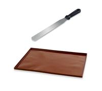 Lot Flexi'Plaque de pâtisserie à rebords et spatule à gâteaux Mathon