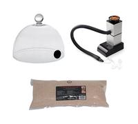 Lot fumoir avec cloche 17 cm et sciure de hêtre pour fumage