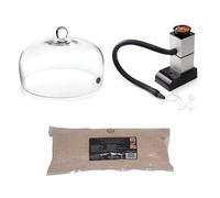 Lot fumoir avec cloche 26 cm et sciure de hêtre pour fumage