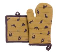 Lot gant/manique 100% coton DUBOUT Partition de chats