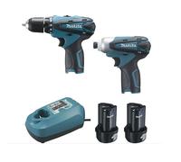 Makita Pack 2 machines DF330D + TD090D 10,8V 1,3Ah Li-Ion en coffret MAK-PAC LCT204J