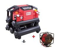 Lot MAX AKHL1320EX Compresseur 34 bars 5 cuves avec enrouleur et ZT99998