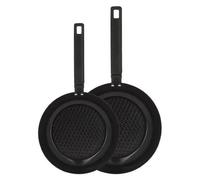 Lot MENASTYL 2 pièces : poêles à frire antiadhésives 24 cm et 28 cm, en aluminium forgé 2,0 mm, compatibles induction, noir