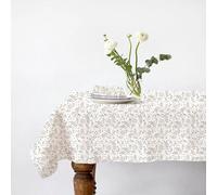 Lot nappe carrée + 2 serviettes de table déperlante floral