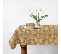 Lot nappe rectangle + 4 serviettes de table déperlante champêtre