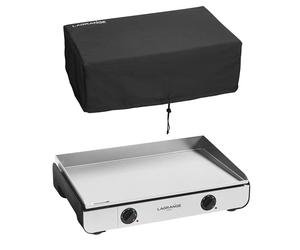 Lot plancha Pro 65 noire avec spatule en inox et sa housse de protection Lagrange
