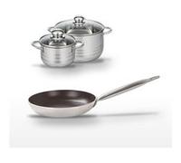 Lot Poêle 24 cm & 2 Faitouts 16/24 cm Elo Bistro Line