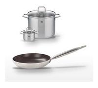 Lot Poêle 24 cm avec revêtement céramique sans PFAS & 2 Faitouts 14/26 cm Elo Bistro Line Citrin