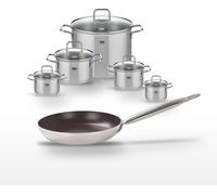 Lot Poêle 24 cm avec revêtement céramique sans PFAS & 5 Faitouts 12/14/16/20/26 cm Elo Bistro Line Citrin