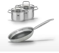 Lot Poêle 24 cm Elo Relief Solution & 2 Faitouts 16/14 cm