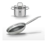 Lot Poêle 24 cm et Faitout 20 cm Elo Relief Solution Aluminium|Noir
