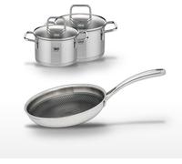 Lot Poêle 24cm & 2 Faitouts 16/14cm Elo Relief Evolution
